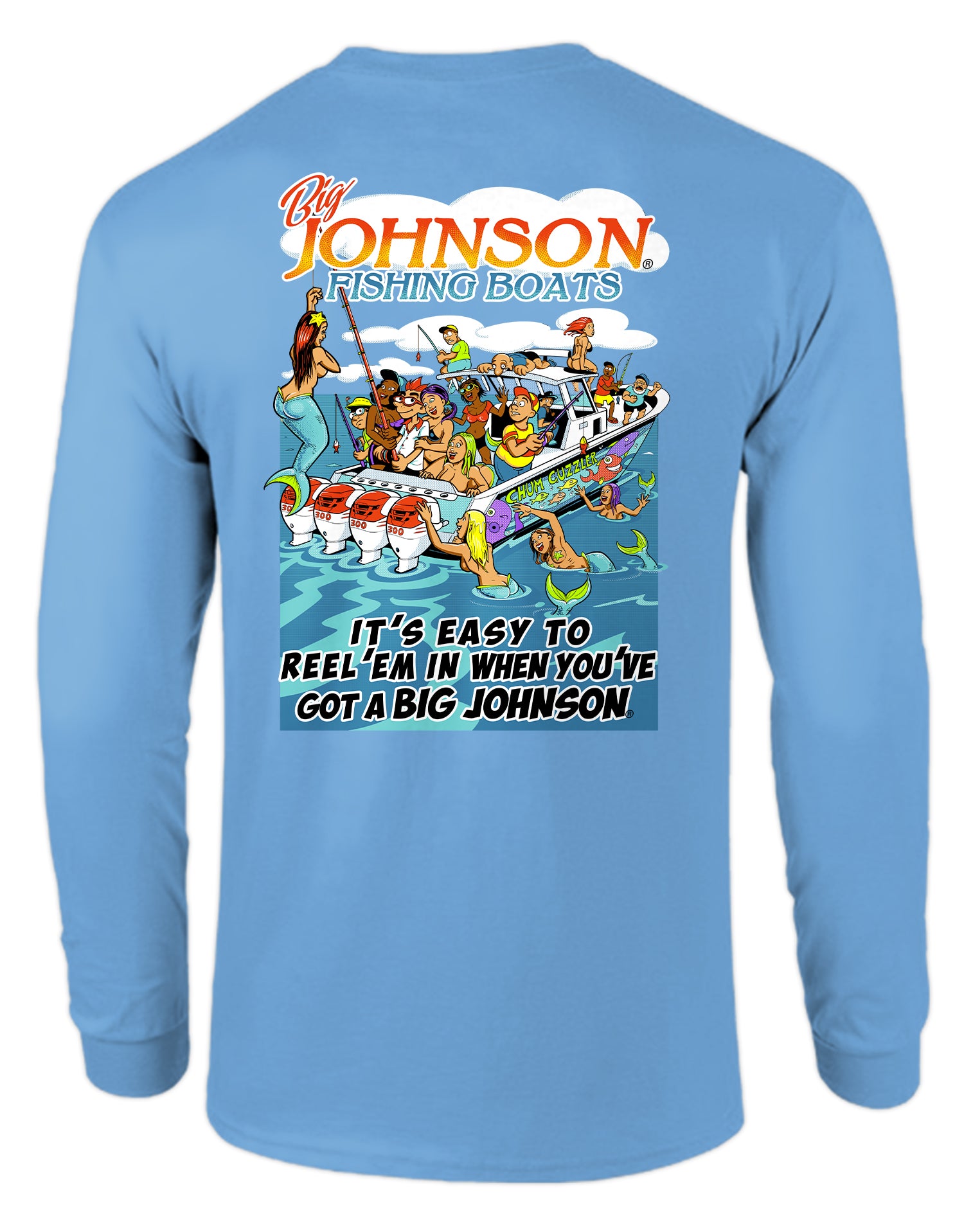 FISHING BOATS, ADULT LS 3XL / CAROLINA BLUE