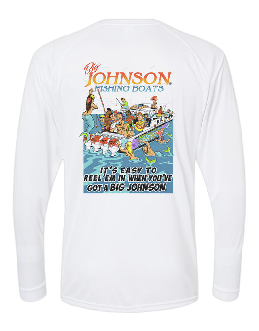 big johnson fishing poles BAIT AND TACKLE XL / LIGHT BLUE Its Easy to Reel Em in When Youve Got a BIG JOHNSON Fishing Rod Big Johnson Shirt