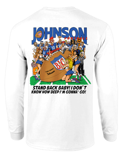 Big Johnson FOOTBALL, ADULT LS WHITE