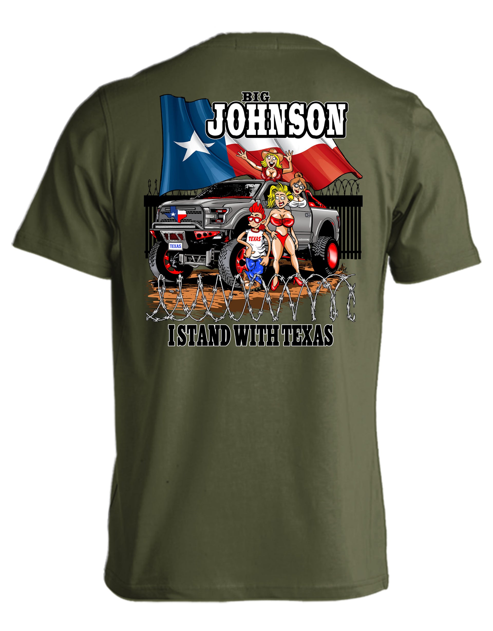 I STAND WITH TEXAS 3XL / MILITARY GREEN